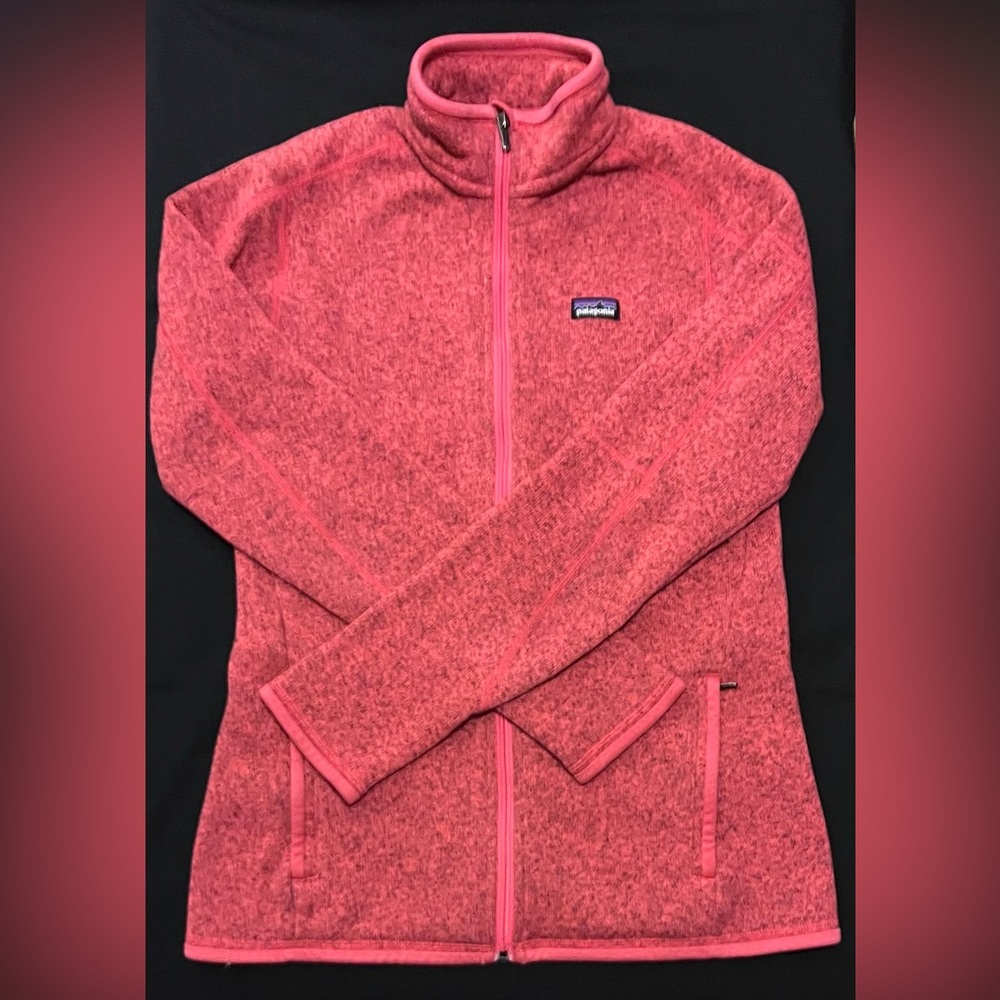 Patagonia Full Zip Better Sweater Fleece Jacket Mock Neck Women’s Medium M Pink